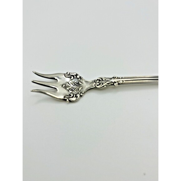 Rogers & Bros CREST Pattern Silverplate Pickle Seafood Cocktail Fork 7" Mfg IS - Picture 5 of 7